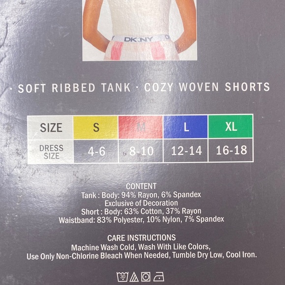 DKNY Ribbed Tank and Woven Shorts in Pink and White - Picture 8 of 8